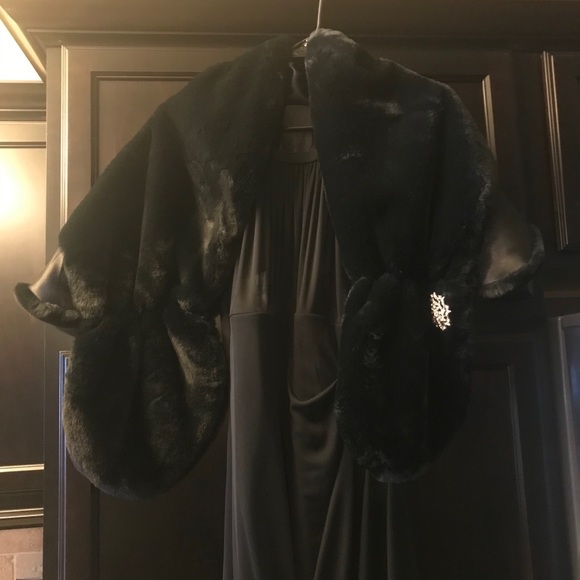 BLK Long Mesh Halter Neckline Size 8 Davids Bridal - Picture 5 of 5